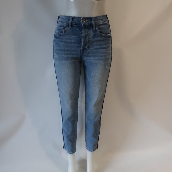 Womens Pistola Blue Nico High-Rise Sporty Side Leg Stripe Denim Jean 26 - Picture 3 of 13